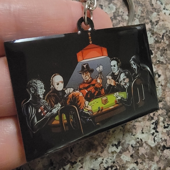 *2 for $13* 80's 90's Horror Movie Villians Gambling Design Keychain - Picture 5 of 7